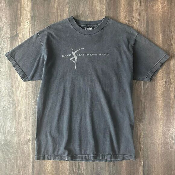 Vtg 2005 Dave Matthews Band T-Shirt Stand Up Summer Tour Black Silver DMB Large - Picture 1 of 5